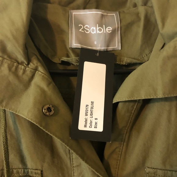 NWT 2 Sable Vest in Olive Green, Size Small - Picture 3 of 5